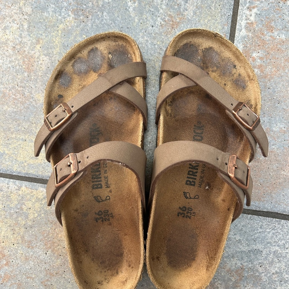 Birkenstock Tan Double Strap Sandals